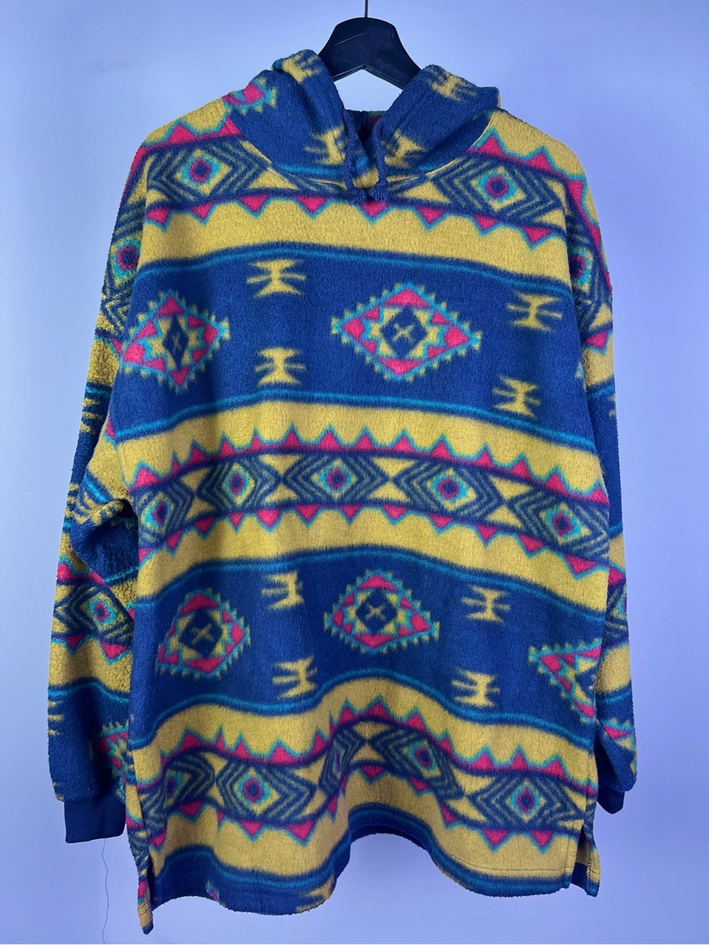 Vintage 90s Bugle Boy Aztec Fleece Hoodie